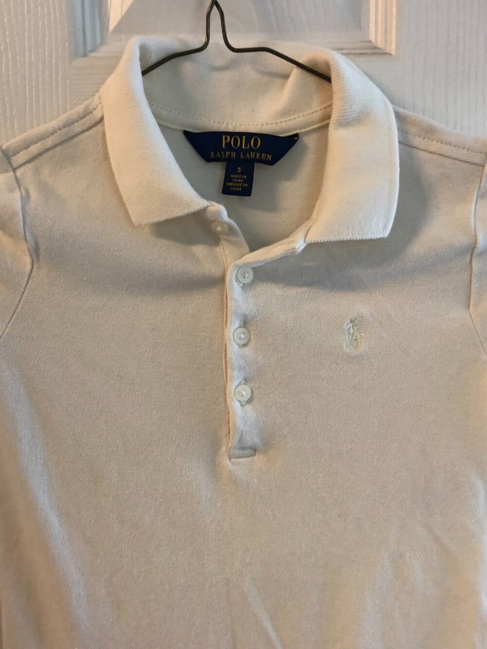 Polo Ralph Lauren Girls White Dress Short Sleeves Size 5 - Picture 2 of 4